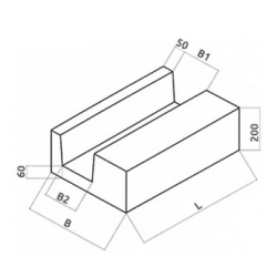 Газоблок UDK SuperBlock Лотковой 500-400-185-145