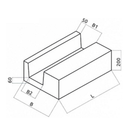 Газоблок UDK SuperBlock Лотковой 500-375-185-145